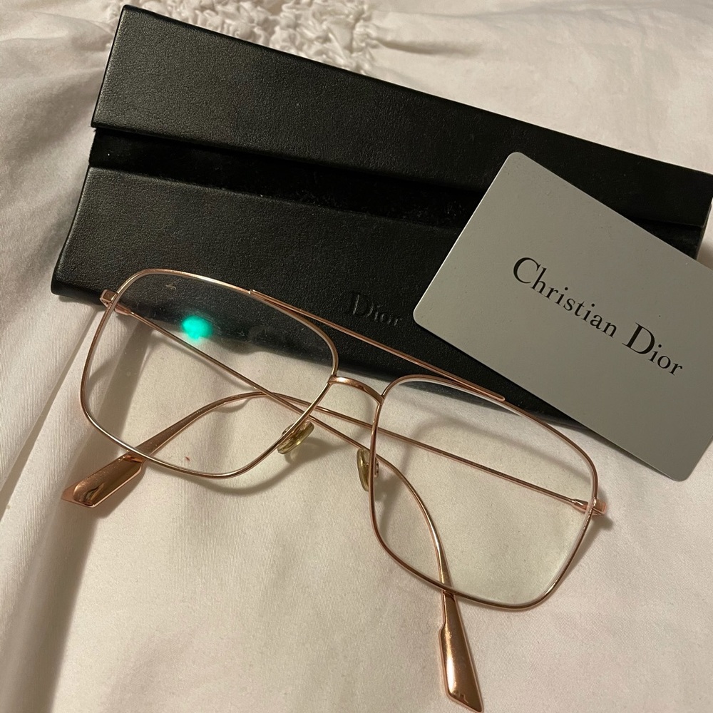 Christian Dior rose gold frames